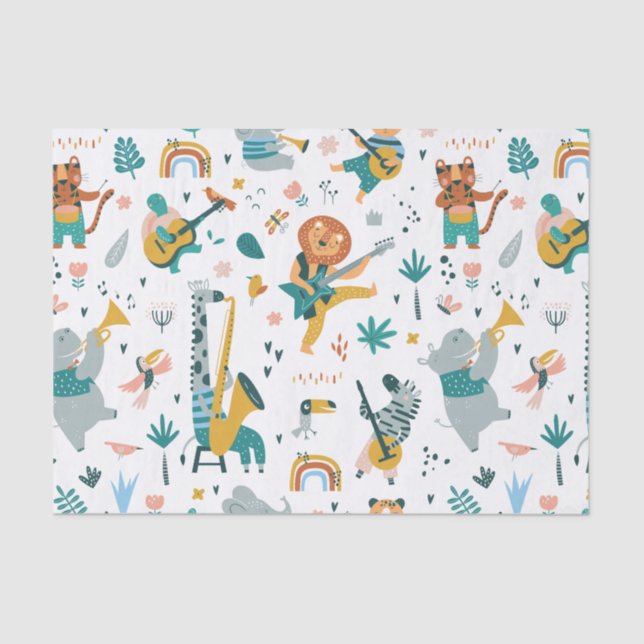 Papier Mousseline Musique cool (Recto)