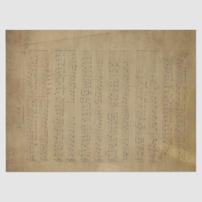 Papier Mousseline Musique et Rose Series Design 10 (Recto)