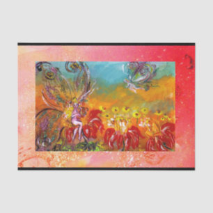 Papier Mousseline MUSIQUE FABRIQUANT FLEURS FAIRY Floral Imaginaire 