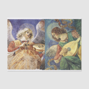 PAPIER MOUSSELINE MUSIQUE FAISANT DES ANGES DE NOËL