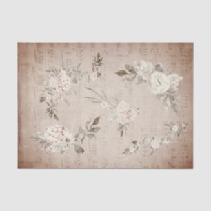 Papier Mousseline Musique florale vintage