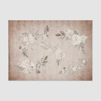 Papier Mousseline Musique florale vintage