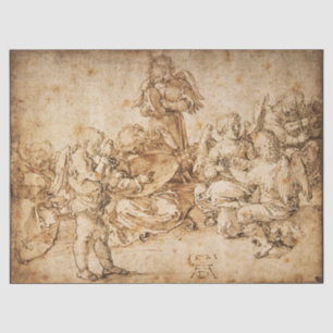 Papier Mousseline Musique Making Angels par Albrecht Durer