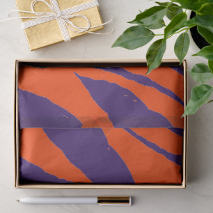 Papier Mousseline MVB Tiger Stripes Design- Orange & Violet