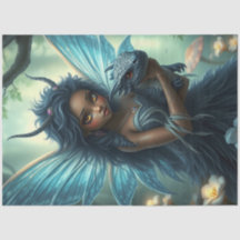 Mystérieuse fée de dragon gothique