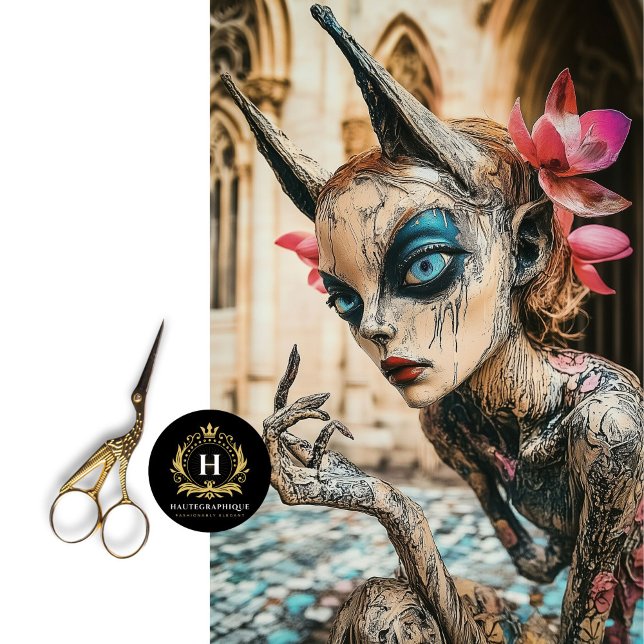 Papier Mousseline Mystérieux Découpage Gothique Paris Gargoyle (Créateur téléchargé)