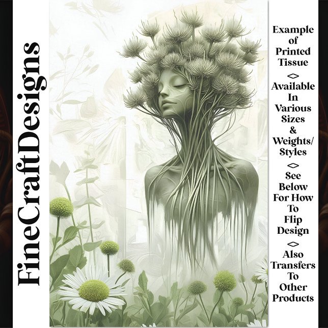Papier Mousseline Mystique Terre Esprit Mère Nature W4 Découpage (Créateur téléchargé)