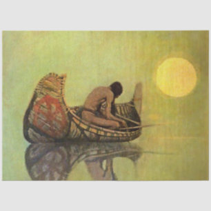 Papier Mousseline N C Wyeth Peinture occidentale "Le Pêcheur silenci