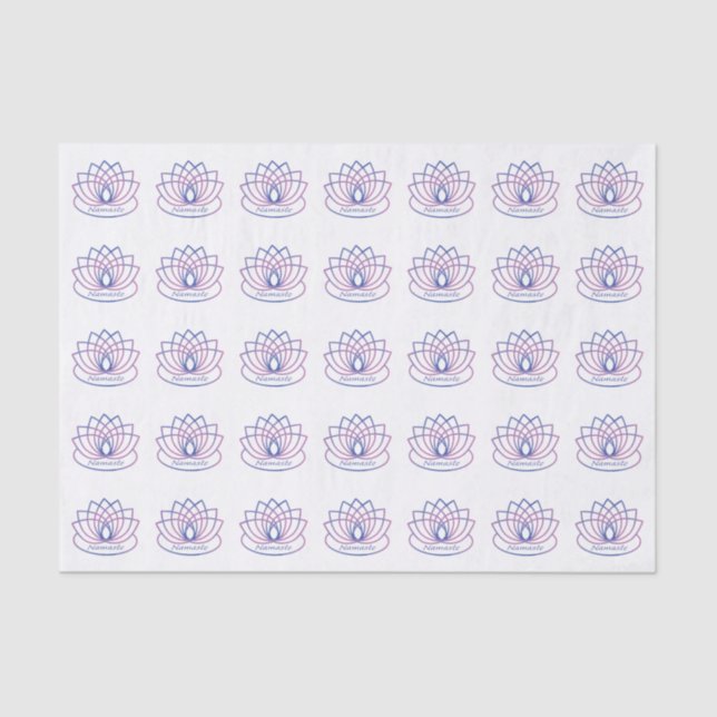 Papier Mousseline Namaste Purple et Pink Lotus Flower (Recto)