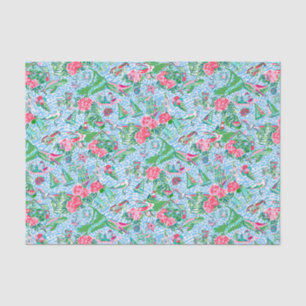 Papier Mousseline Nantucket Preppy Palm Beach Imprimer