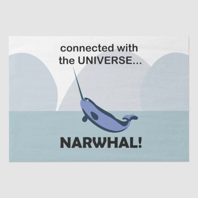 Papier Mousseline Narwhal Connecté À L'Univers Narwhal (Recto)