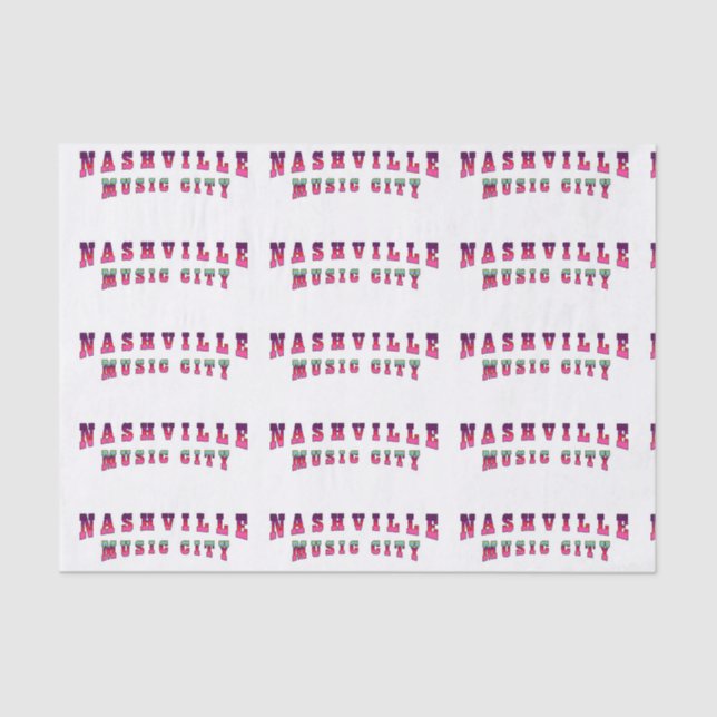 Papier Mousseline Nashville Music City2 (Recto)