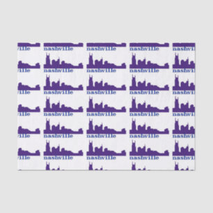 Papier Mousseline Nashville Skyline Purple