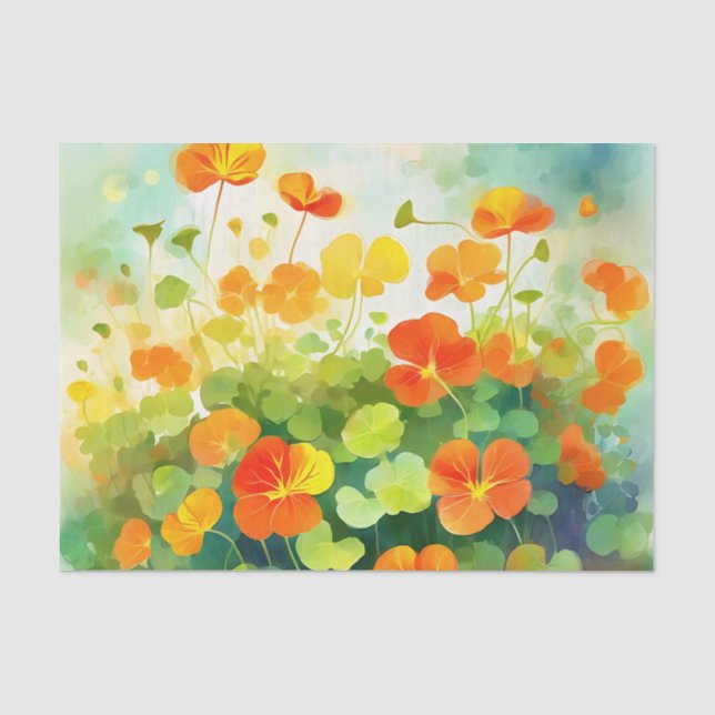 Papier Mousseline Nasturtium Floral été (Recto)