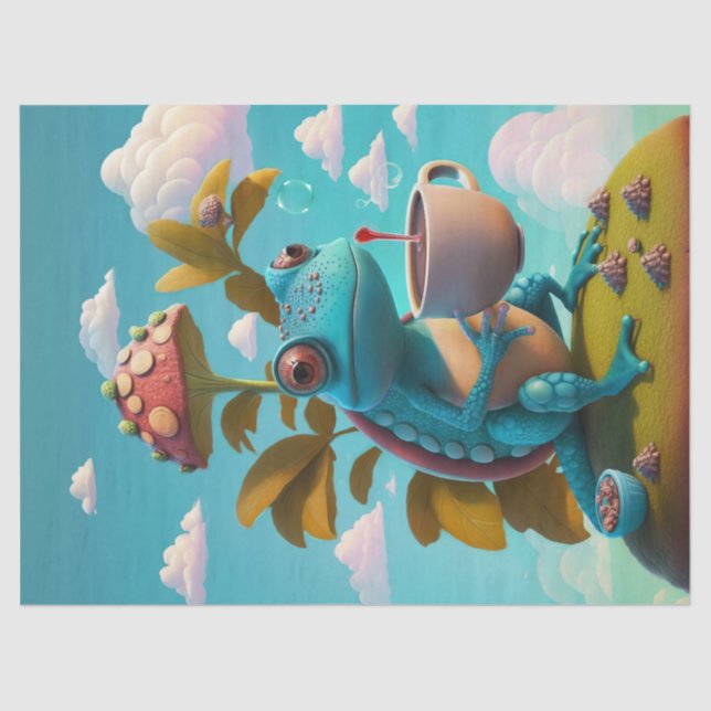 Papier Mousseline Nathaniel Boissons Café, Lizard (Recto)