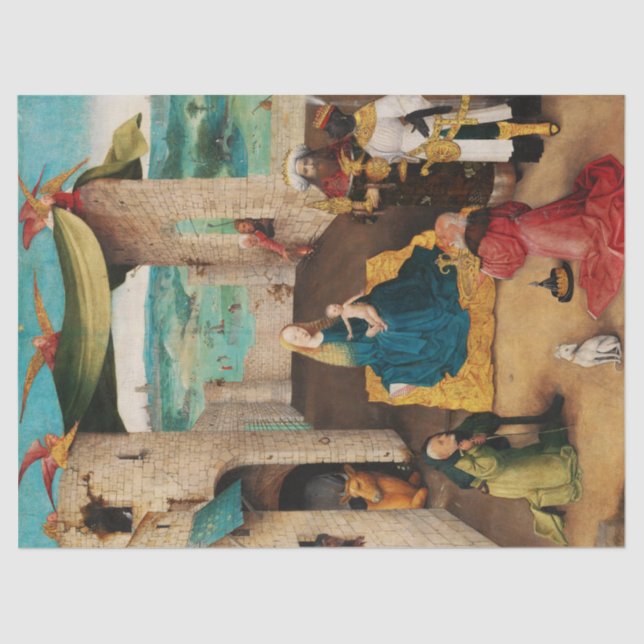 Papier Mousseline NATIVITÉ, ADORATION DE MAGI par BOSCH Christmas (Recto)