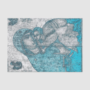 Papier Mousseline Nativité Bienheureuse Vierge Marie Bébé Jésus