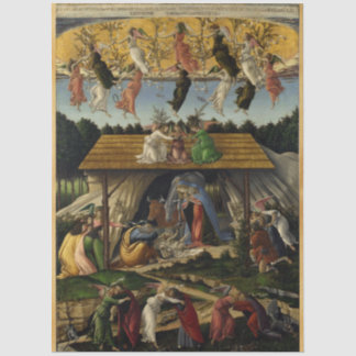Papier Mousseline NATIVITÉ MYSTIQUE de Sandro Botticelli ,Noël