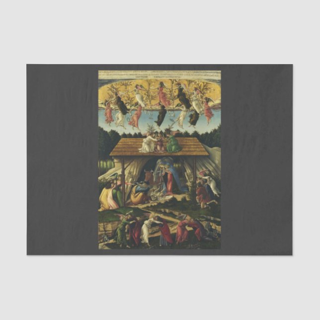 Papier Mousseline Nativité mystique par Sandro Botticelli (Recto)
