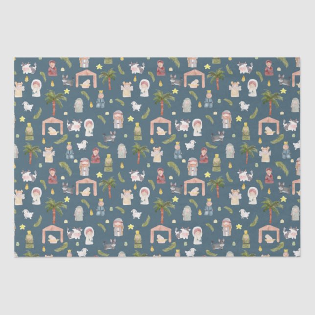 Papier Mousseline Nativité Noël (Recto)