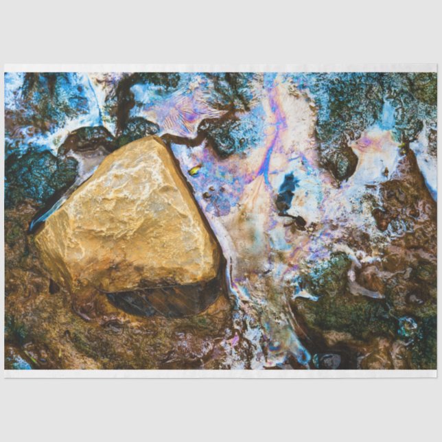 Papier Mousseline nature abstraite eau morte (Recto)