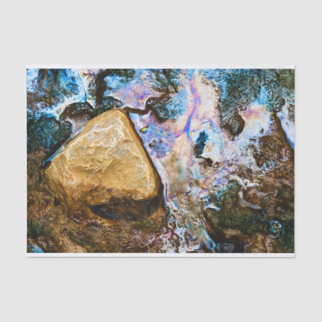 Papier Mousseline nature abstraite eau morte (Recto)