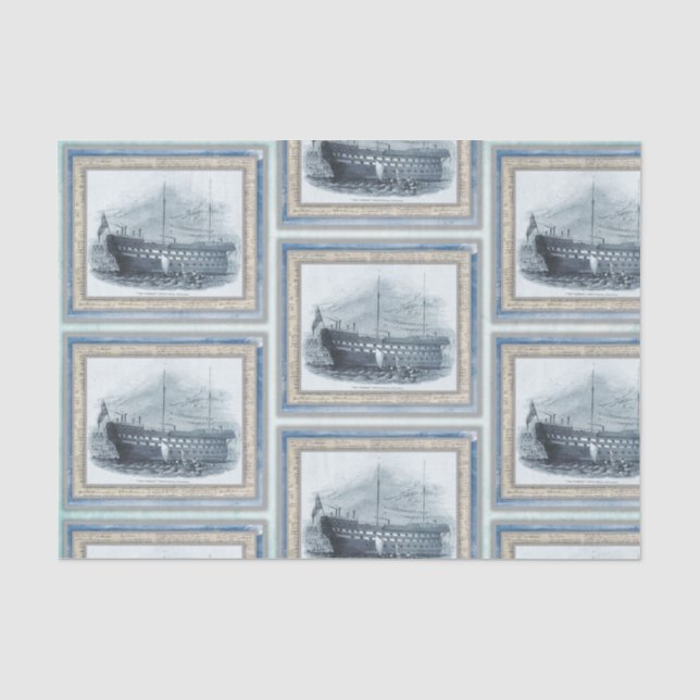 Papier Mousseline Nautical Beach Design Series 19 (Recto)