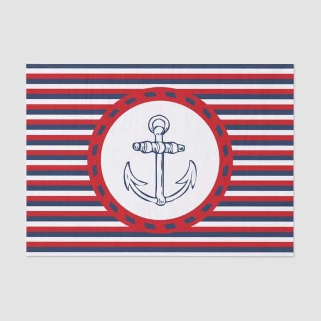 Papier Mousseline Nautical design (Recto)