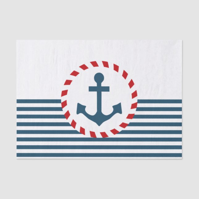 Papier Mousseline Nautical design (Recto)