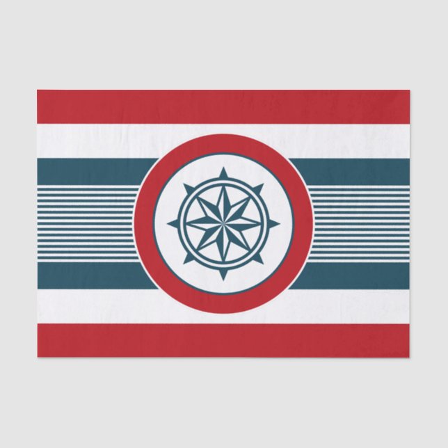 Papier Mousseline Nautical design (Recto)