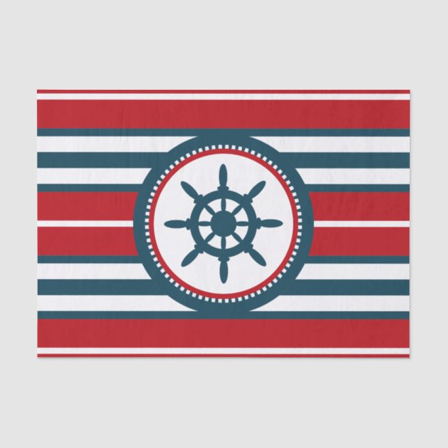 Papier Mousseline Nautical design (Recto)