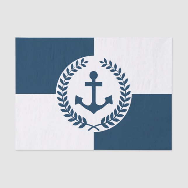 Papier Mousseline Nautical themed design (Recto)