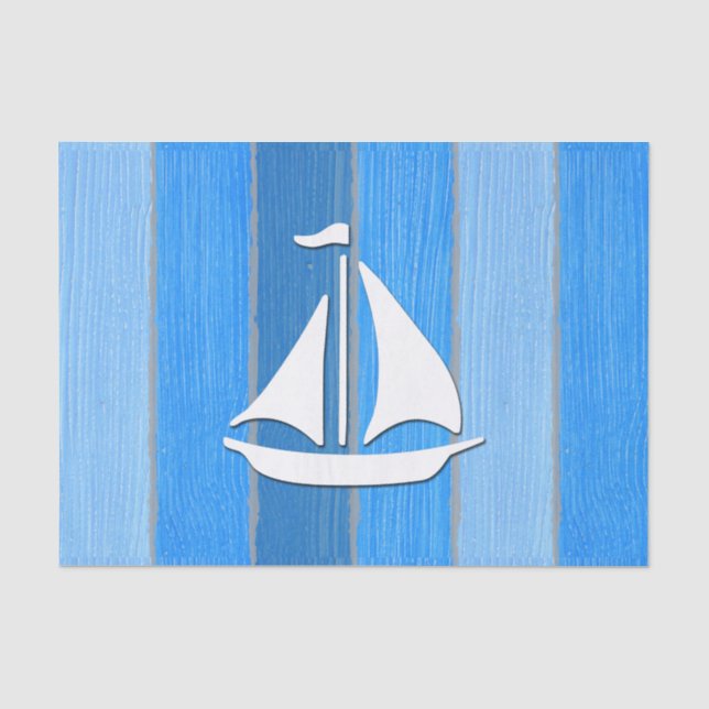 Papier Mousseline Nautical themed design (Recto)
