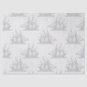 Papier Mousseline Navires de pinces gris sur une page de découpage b