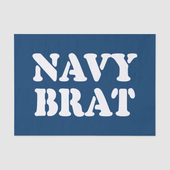 PAPIER MOUSSELINE NAVY BRAT (Recto)