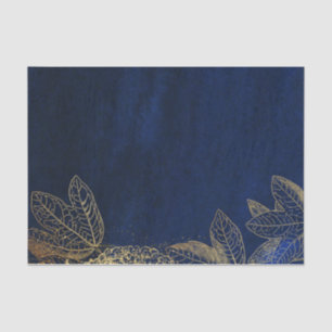 Papier Mousseline Navy et Or