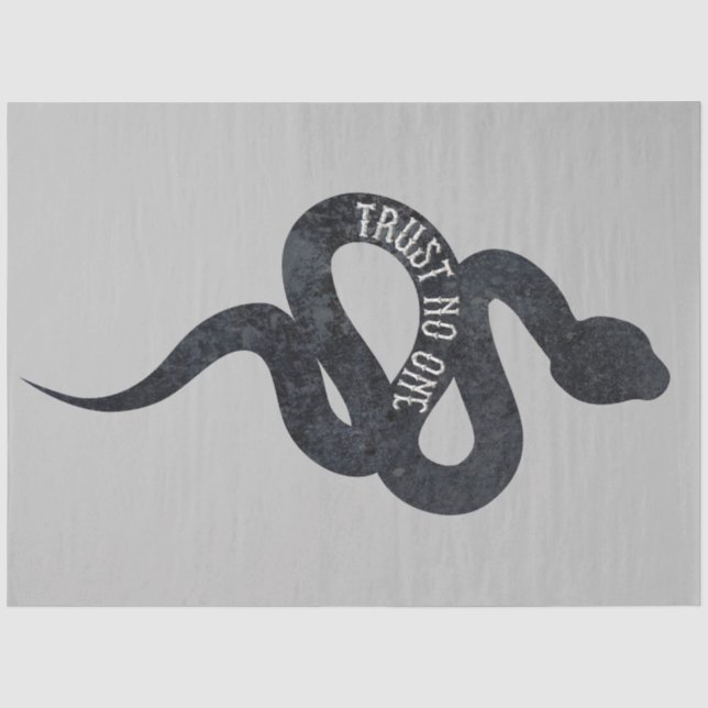 Papier Mousseline Ne fais confiance à personne Serpent  (Recto)