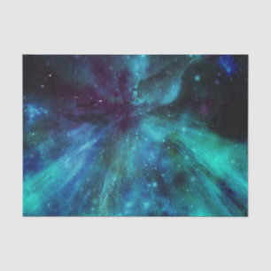Papier Mousseline Nebula pourpre Turquoise N