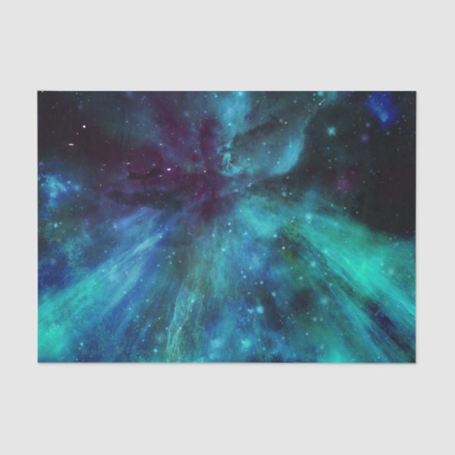 Papier Mousseline Nebula pourpre Turquoise N (Recto)