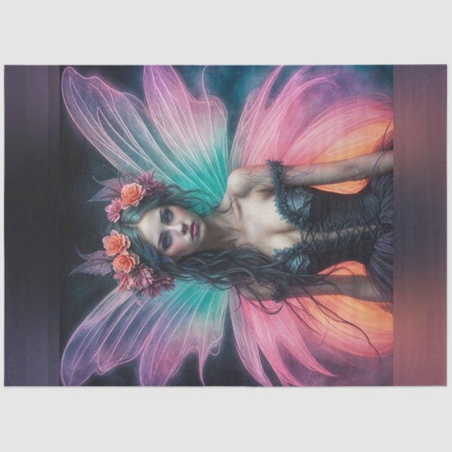 Papier Mousseline Neon Festival Été Fée Découpage papier (Recto)