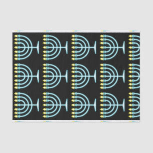 Papier Mousseline Neon Menorah