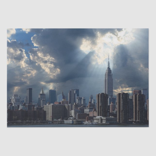 Papier Mousseline New York City Découpage 15x20 Tissu Paper (Recto)