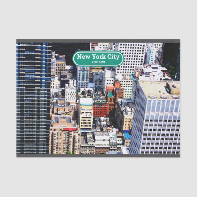Papier Mousseline New York City NYC USA emballage cadeau (Recto)