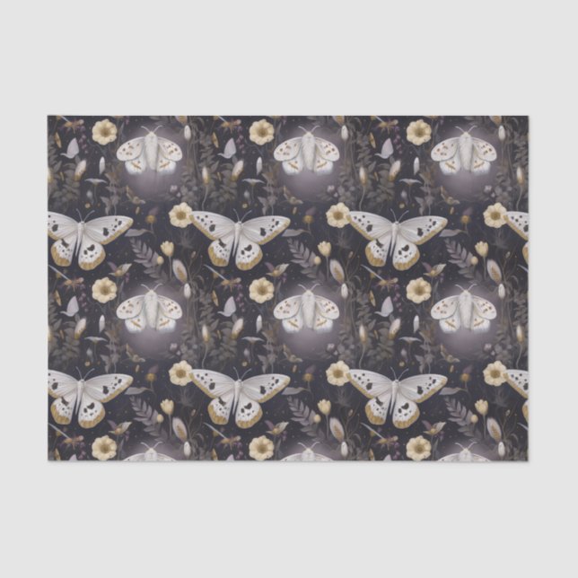 Papier Mousseline Nighttime Moths (Recto)