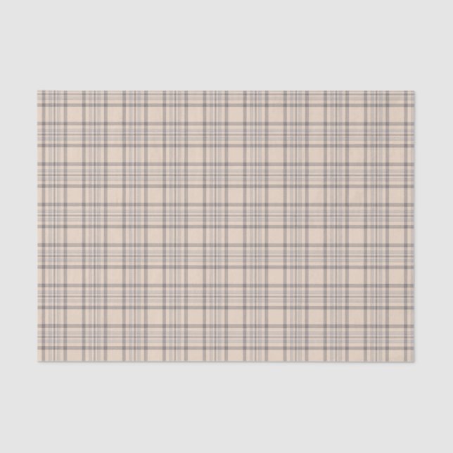 Papier Mousseline No. 47 de beige, de brun et de blanc de plaid de (Recto)