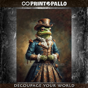 Papier Mousseline Noble madame La Grenouille en élégante robe victor