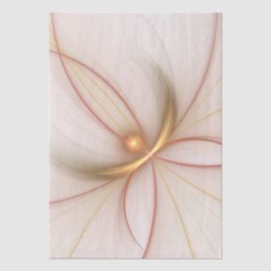 Papier Mousseline Noblement cuivre et or Art fractal abstrait modern