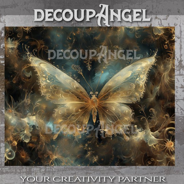 Papier Mousseline Nocturne mystique - Découpage de papillon enchanté (Créateur téléchargé)