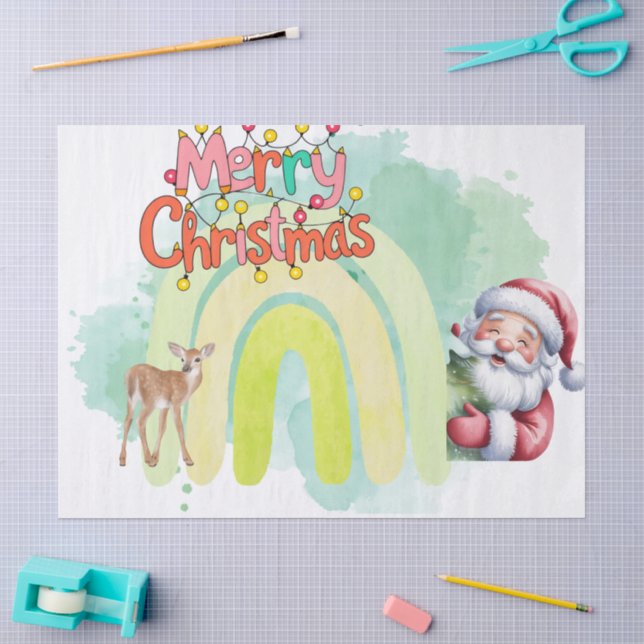 Papier Mousseline Noël  (Artisanat)
