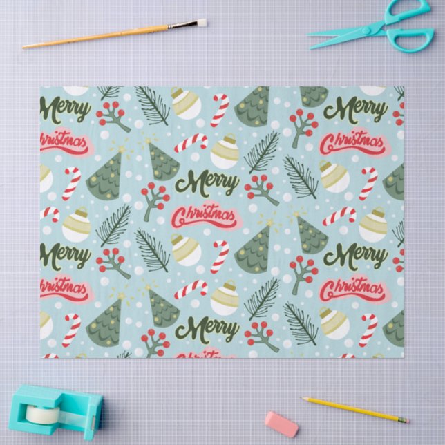 Papier Mousseline Noël  (Artisanat)